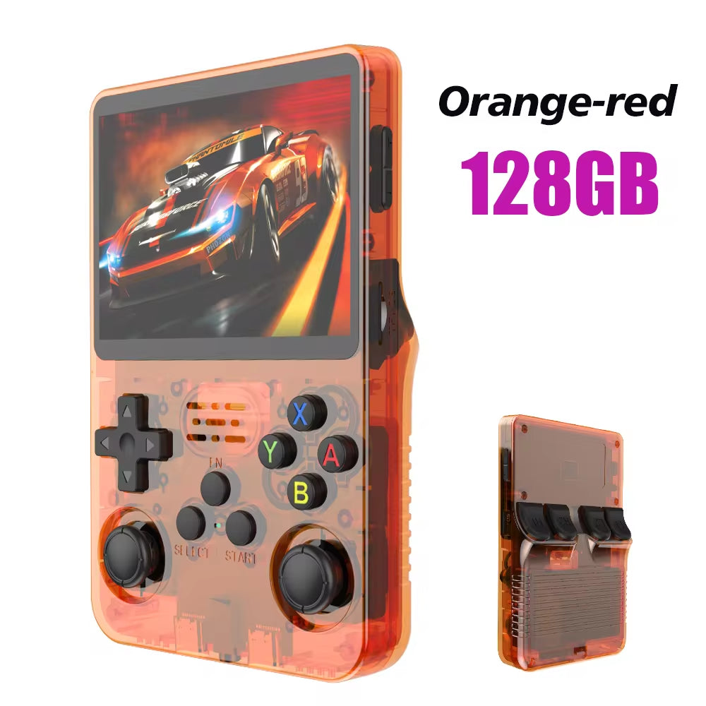 R36S Retro Handheld Video Game Console Linux System 3.5-Inch IPS Screen Mini Portable Handheld Video Player 64GB 15000 Games
